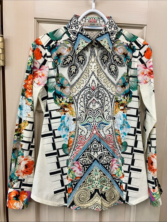 Etro Tops - Etro Cream Multi Paisley Floral Button-Down Shirt